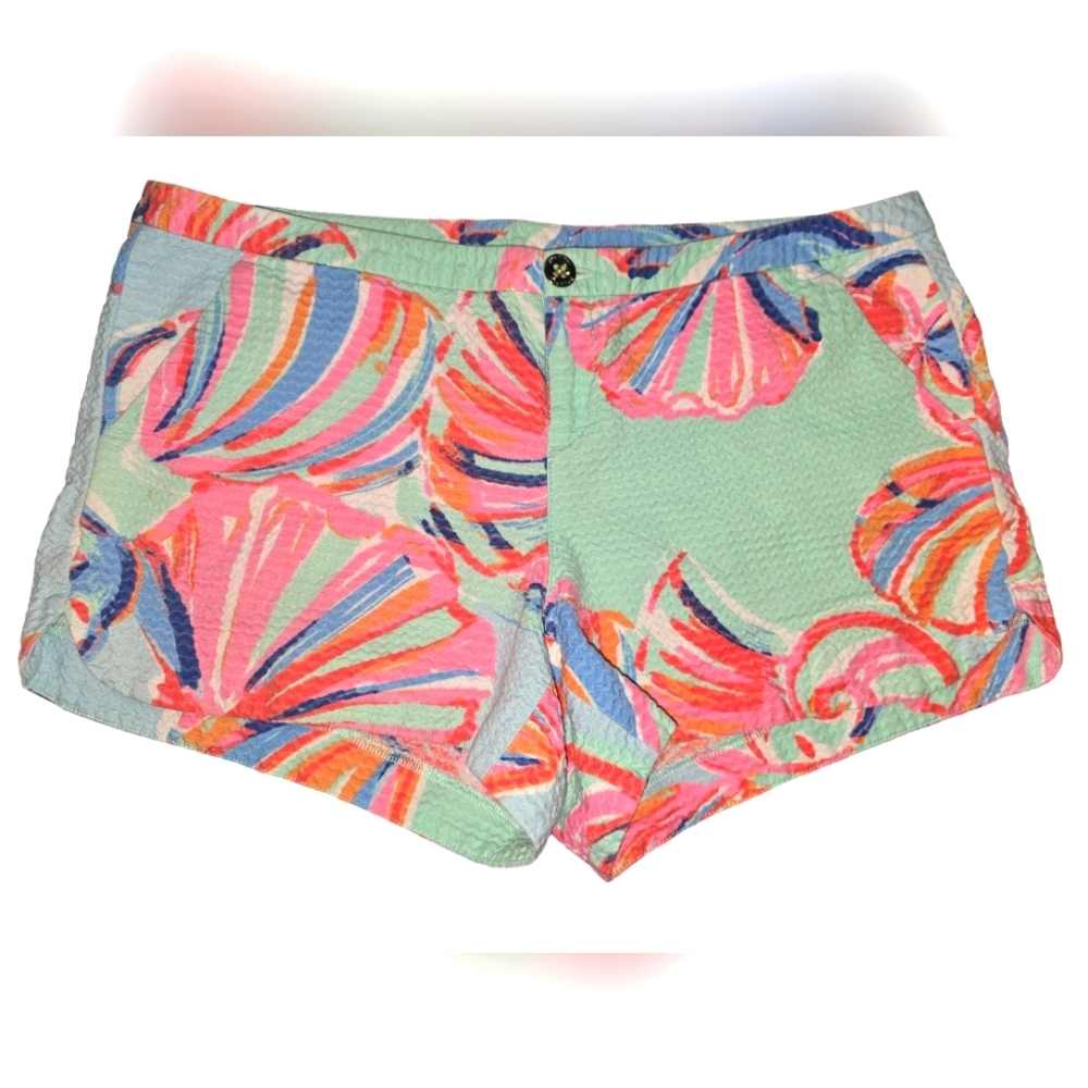 Lilly Pulitzer Adie Shorts Minty Fresh On the Rocks Green Pink size 10 NWOT